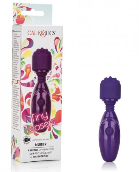 Tiny Teasers Nubby Purple Wand Massager Tiny Teasers Vibrators