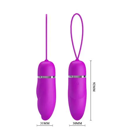 Vibrating Love Egg Edwina Purple Pretty Love Vibrators