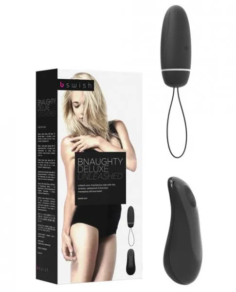 Vibrators Bnaughty Deluxe Bnaughty Deluxe Unleashed Wireless Bullet Vibrator Black