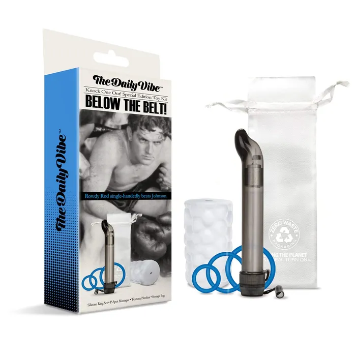 Vibrators Global Novelties llc The Daily Vibe Special Edition Toy Kit Below the Belt wstorage bag