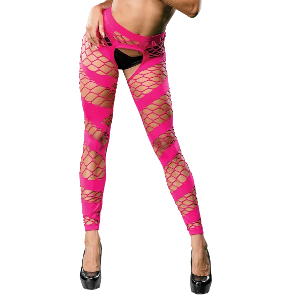 Vibrators Naughty Girl Naughty Girl Sexy Leggings Wild Mesh Design Pink OS