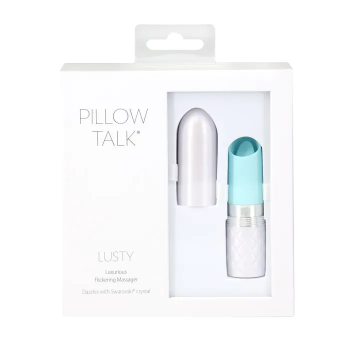 Vibrators Pillow Talk Lusty Flickering Massager Teal Pillow Talk