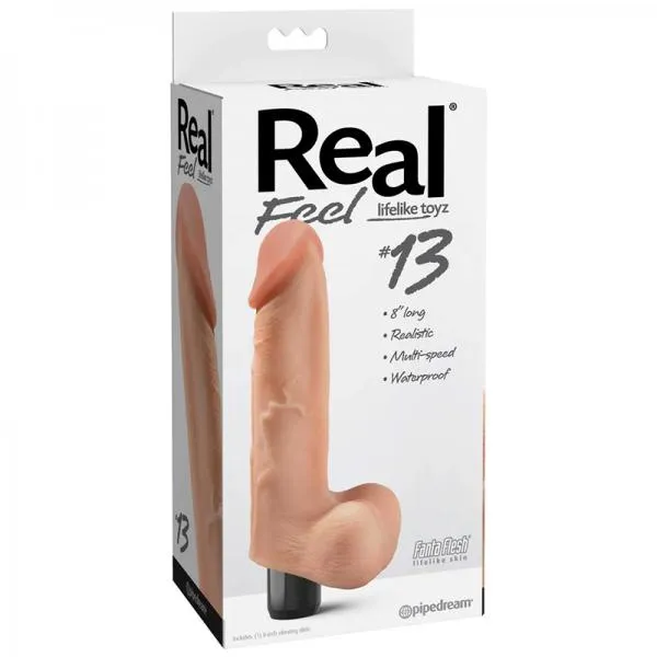 Vibrators Pipedream Real Feel No 13 Beige Vibrating Dildo