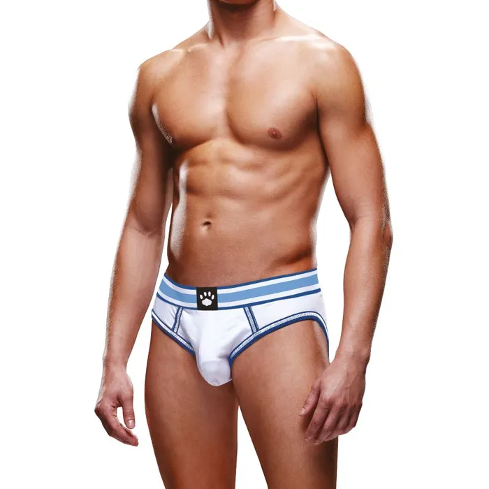 Vibrators Prowler Open Back Brief WhiteBlue