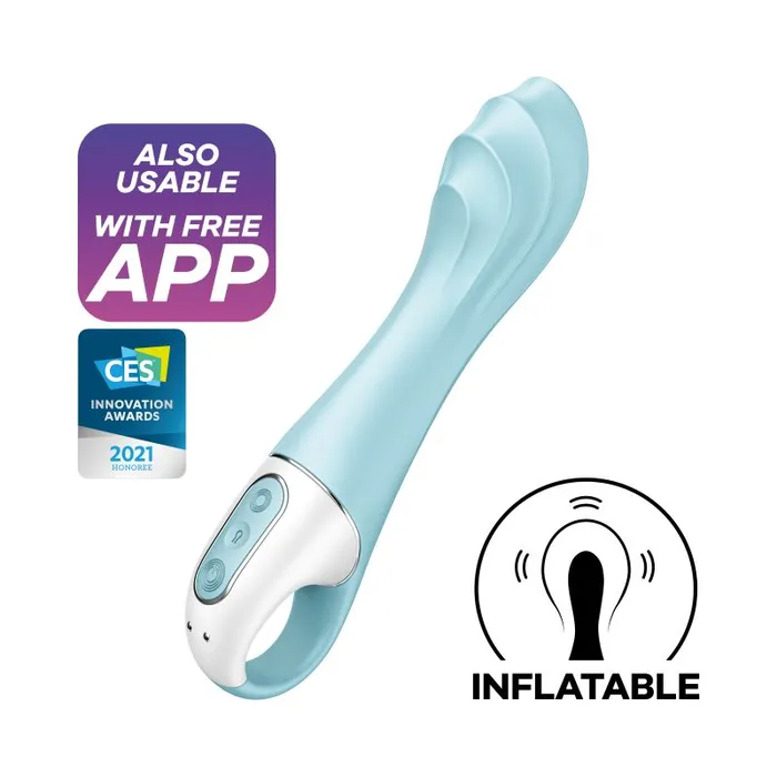 Vibrators Satisfyer Inflatable GSpot Vibrator Air Pump Vibrator 5 Blue