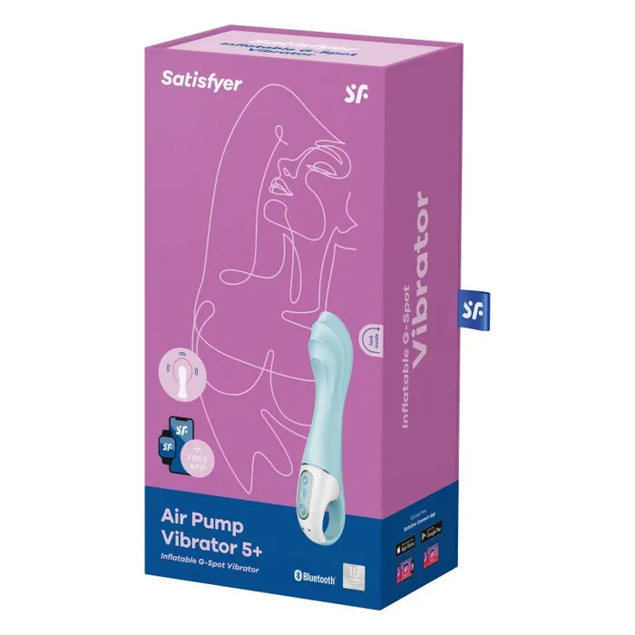 Vibrators Satisfyer Inflatable GSpot Vibrator Air Pump Vibrator 5 Blue