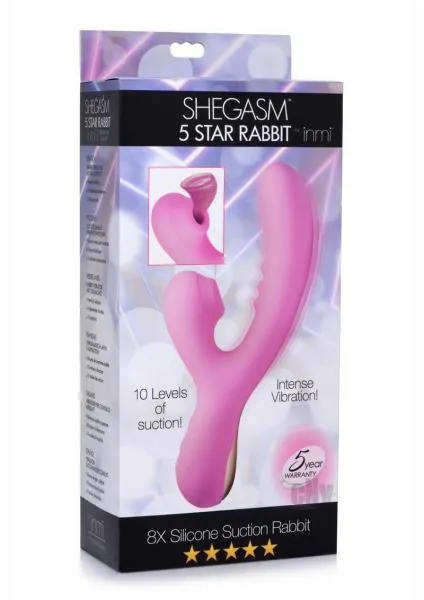 Vibrators Seductucom Inmi 5 Star 8x Suction Rabbit Pink