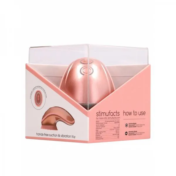 Vibrators Shots Twitch Hands Free Suction And Vibration Toy Rose Gold