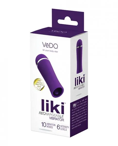 Vibrators VeDO Vedo Liki Rechargeable Flicker Vibe Deep Purple