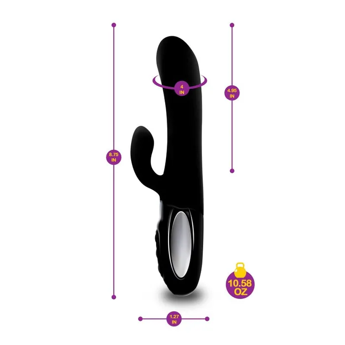 Vibrators Viben Viben Hypnotic Thrusting Rabbit Vibe w Swinging Clit Stim Black