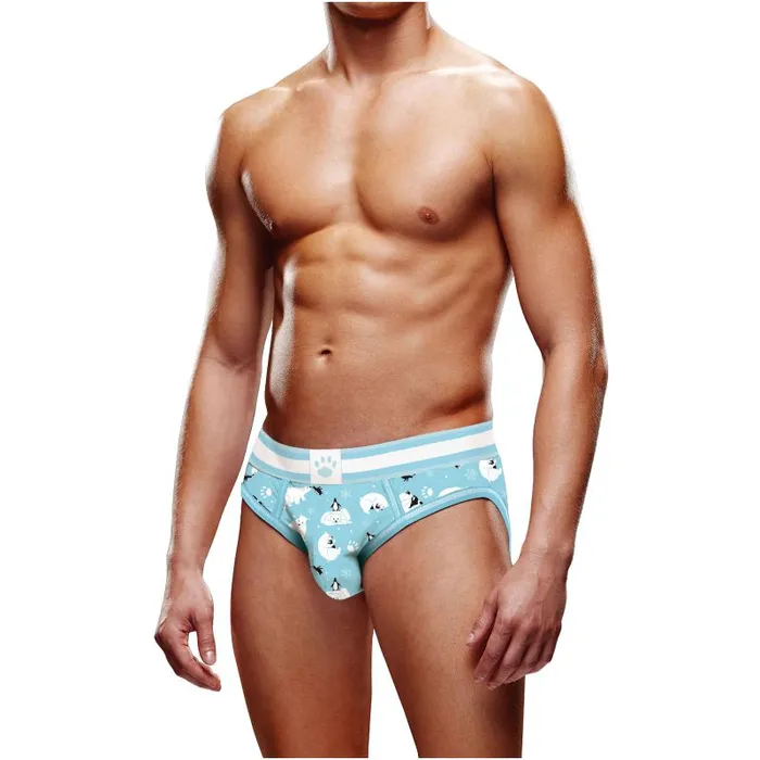 Winter Open Back Brief BlueWhite Prowler Vibrators