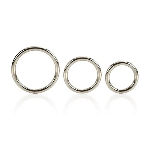 Couples CalExotics Silver Metal Ring Set