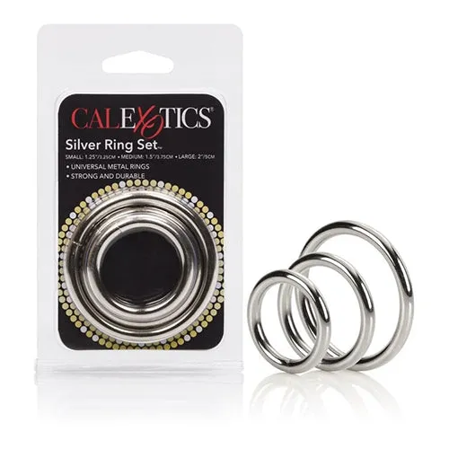 Couples CalExotics Silver Metal Ring Set