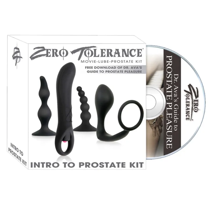 Evolved Novelties Inc Anal Zero Tolerance Intro To Prostate Kit 4Piece Anal Play Set With DVD