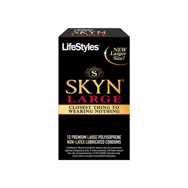 Female Sex Toys LIFESTYLES Lifestyles SKYN Large Polyisoprene 12 pack