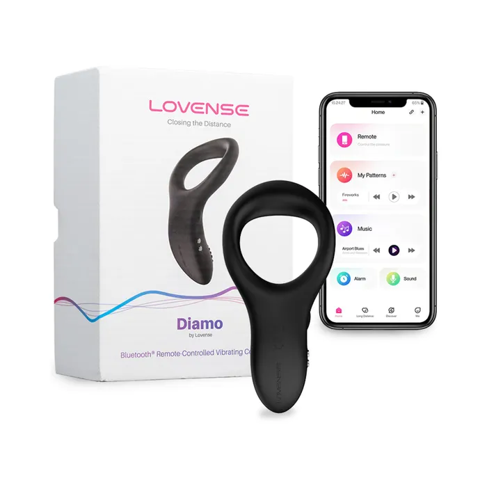 Lovense Diamo Bluetooth RemoteControlled Vibrating Cockring LOVENSE Couples