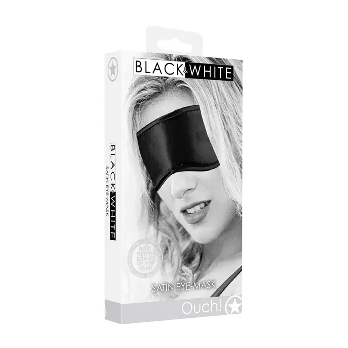 Ouch Anal Black White Satin Eye Mask