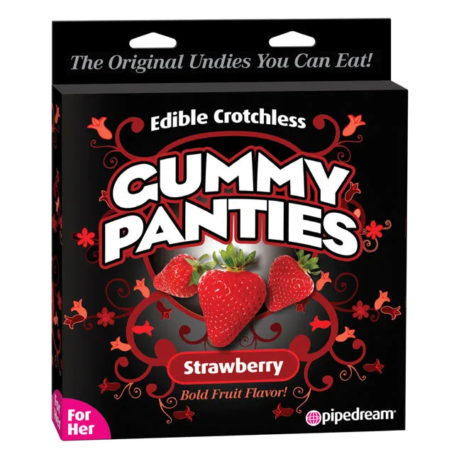 Pipedream Products Vibrators Pipedream Edible Crotchless Gummy Panties Strawberry Flavor