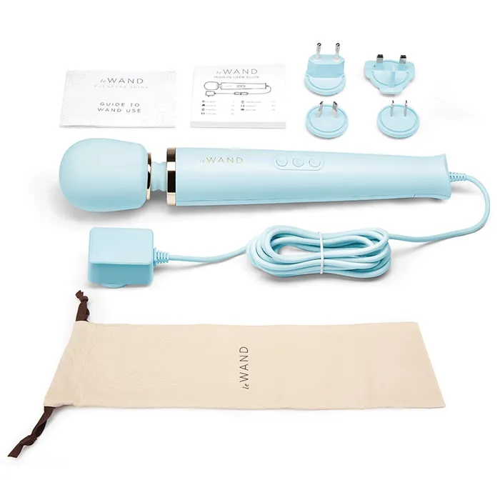 Vibrators Children of the Revolution Le Wand Powerful PlugIn Vibrating Massager Sky Blue