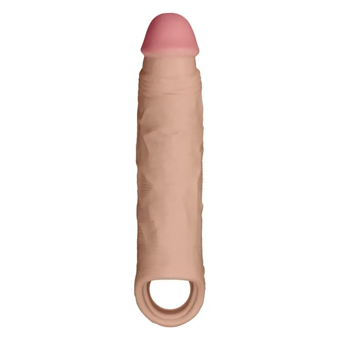 1Sexy Penis extender made of silicone with testicle clamp Shaft Model F Male Sex Toys