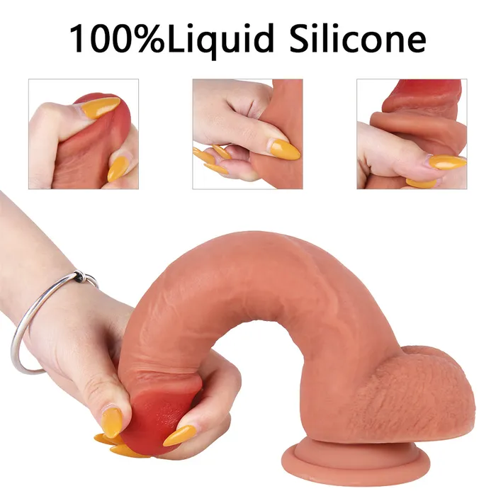 8 Inch Silicone Real Strap On Dildo Dildos