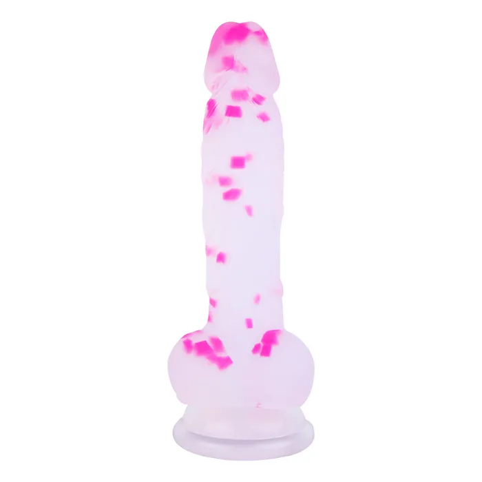 Anal 7 inch Silicone Jelly Confetti Dildos 