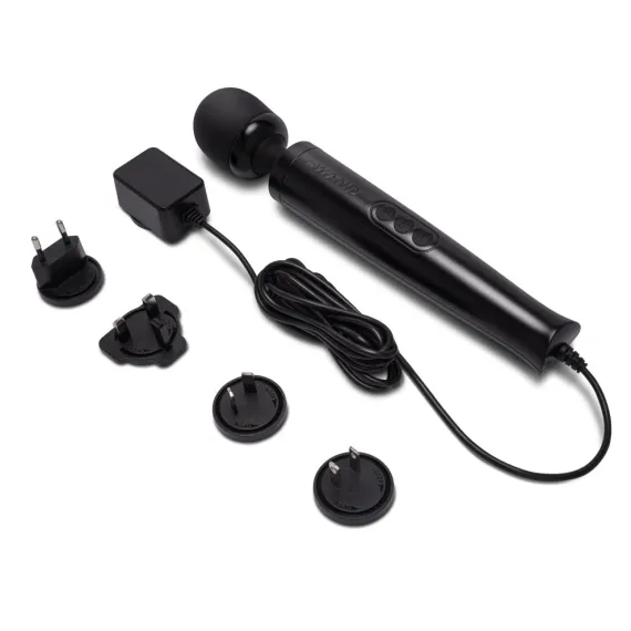 Anal LE Wand Die Cast PlugIn Vibrating Massager Black