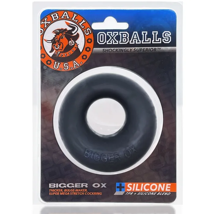 Anal OXBALLS BIGGER OX thicker bulge maker super megastretch cockring BLACK ICE