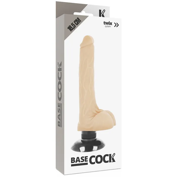 Base Cock Female Sex Toys Basecock Twix Vibrating Realistic Dildo with Vacuum Base