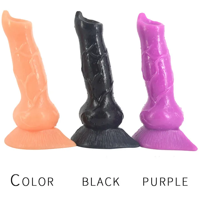  Black Strap On Dog Dildo For Beginners Female Sex Toys