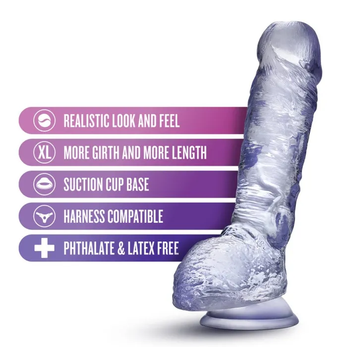 Blush Novelties Dildos B Yours Plus Hearty n Hefty 9 Clear Dildo