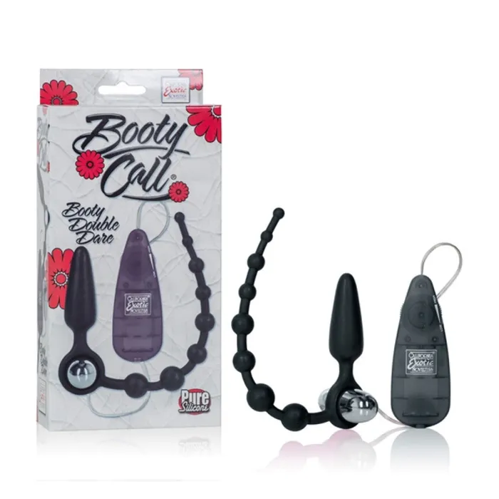 Booty Dare 3 in 1 vibrating anal toy black California Exotic Novelties Anal