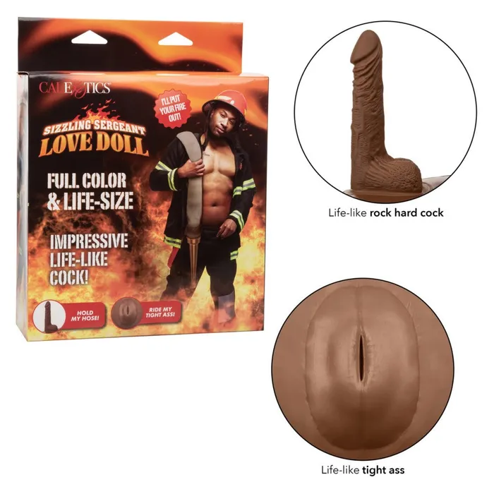 California Exotic Novelties Male Sex Toys Sizzling Sergeant Double Hole Inflatable Sex Doll with Penis