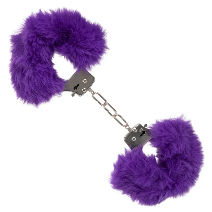 California Exotic Vibrators Ultra Fluffy Furry Cuffs Purple