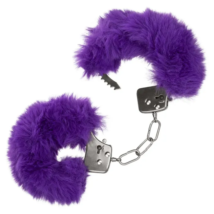 California Exotic Vibrators Ultra Fluffy Furry Cuffs Purple