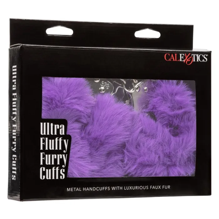 California Exotic Vibrators Ultra Fluffy Furry Cuffs Purple