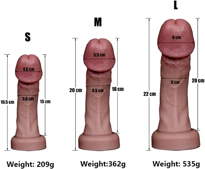  Dildos Big Glans Eggless Llifelike Dildo