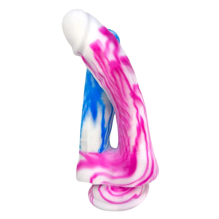  Dildos Pink and Blue Silicone Double Ended Dildos