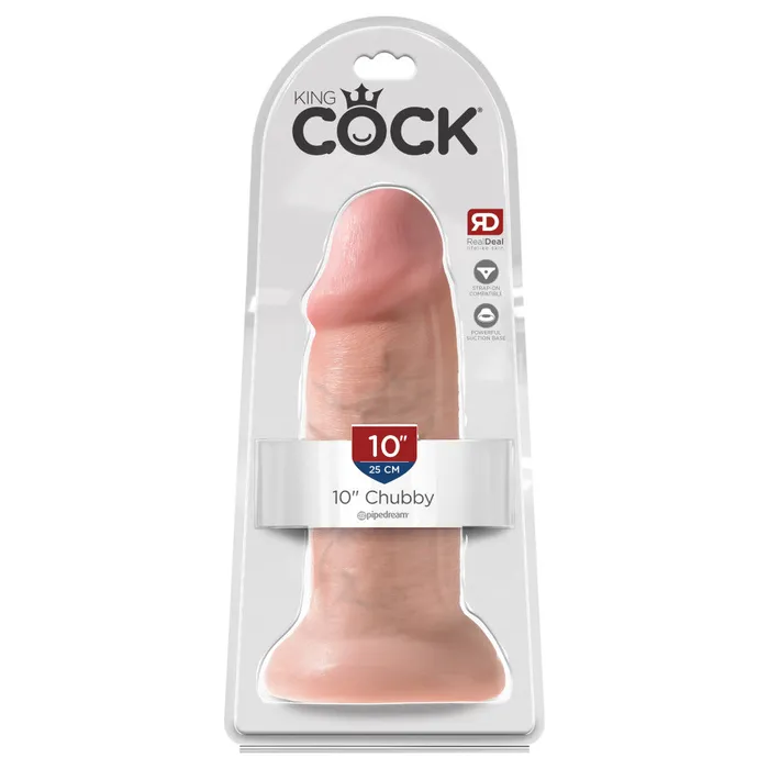 Female Sex Toys Pipedream King Cock 10 Chubby Fat Realistic Dildo