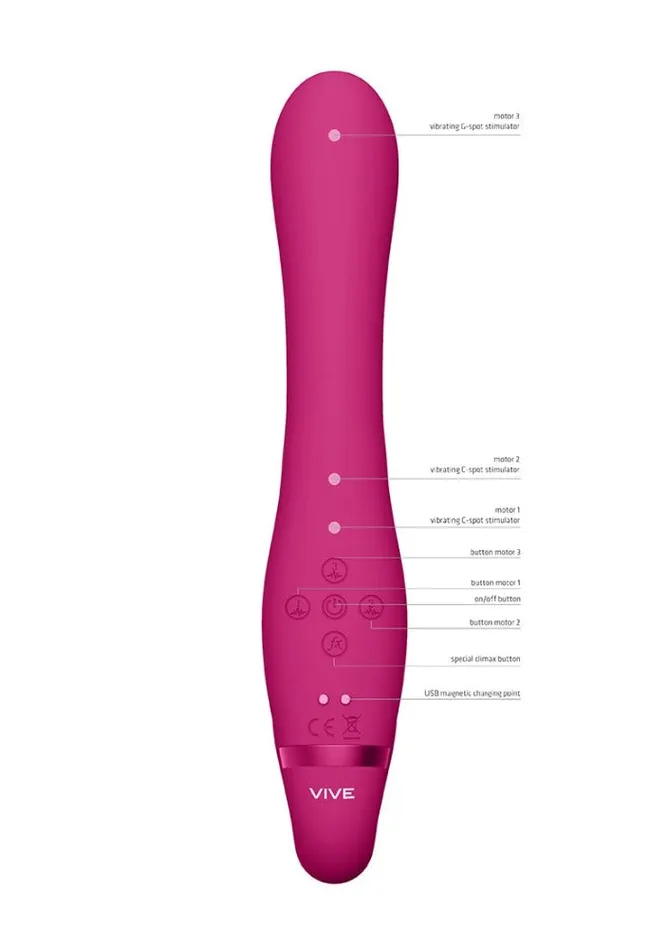 Female Sex Toys Vive Suki Strapless StrapOn Rabbit Vibrator Shots Toys