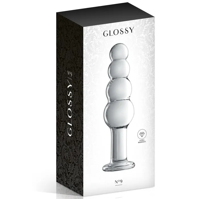 Glass anal dildo Glossy 9 transparent Glossy Toys Anal