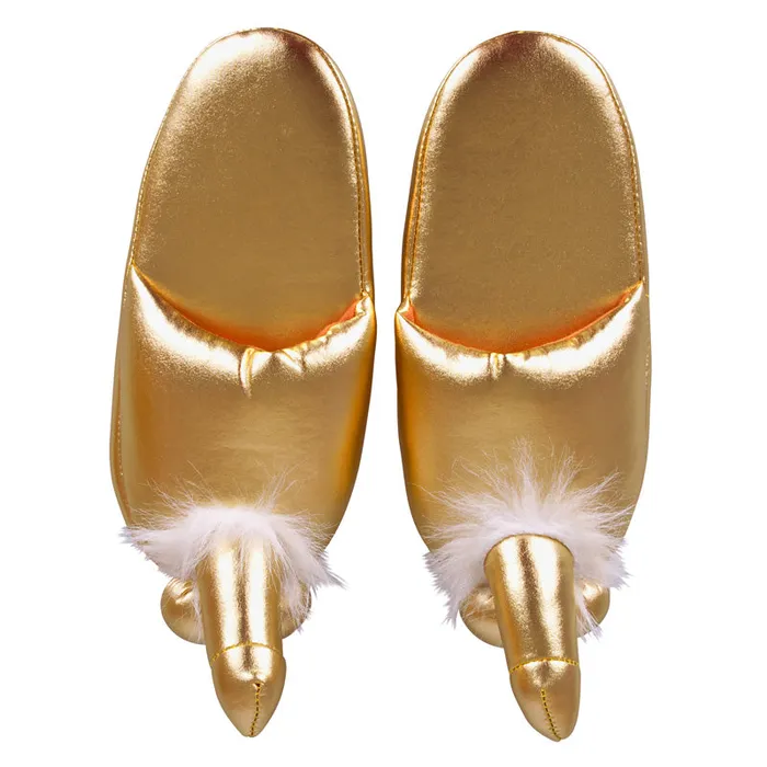 Golden Penis Slippers You2Toys Male Sex Toys