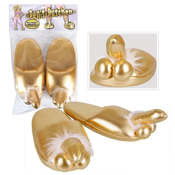 Golden Penis Slippers You2Toys Male Sex Toys