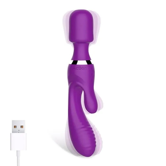 Intoyou 3 Action Motors 2 in 1 Rabbit Vibrator Wand Massager Female Sex Toys