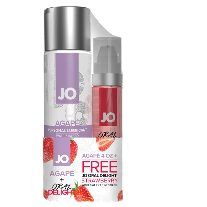 JO Agape 4oz JO Oral Delight Strawberry Arousal Gel 1oz JO Lubricants Enhancers