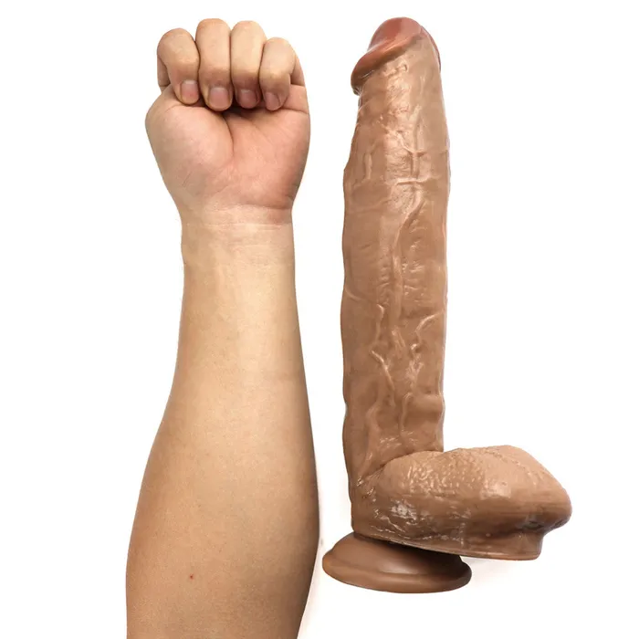 Long Thick Dildo Realistic With Suction Cup Balls STS Female Sex Toys