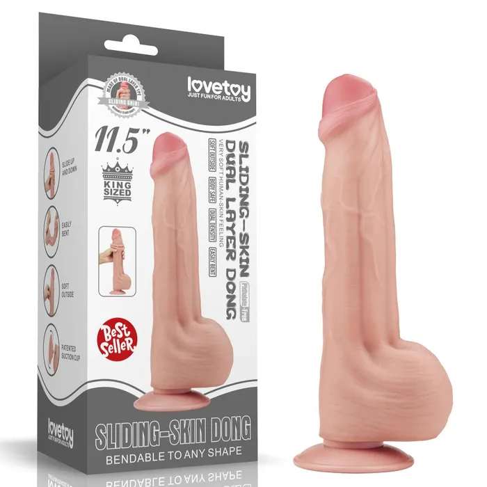 Love Toy Dildos Large Realistic Double Layer SlidingSkin Dong 115 Dildo