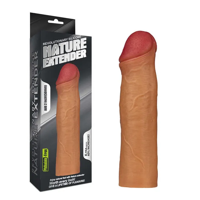 Love Toy Nature Extender Super Realistic Silicone Penis Extender Male Sex Toys