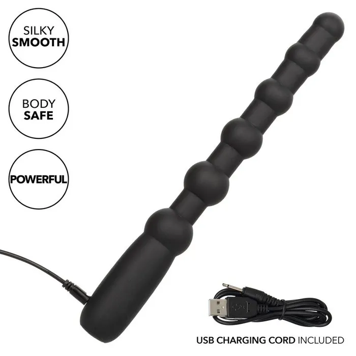 Male Sex Toys Sexessories X10 Beads Rechargeable Vibrating Anal Probe