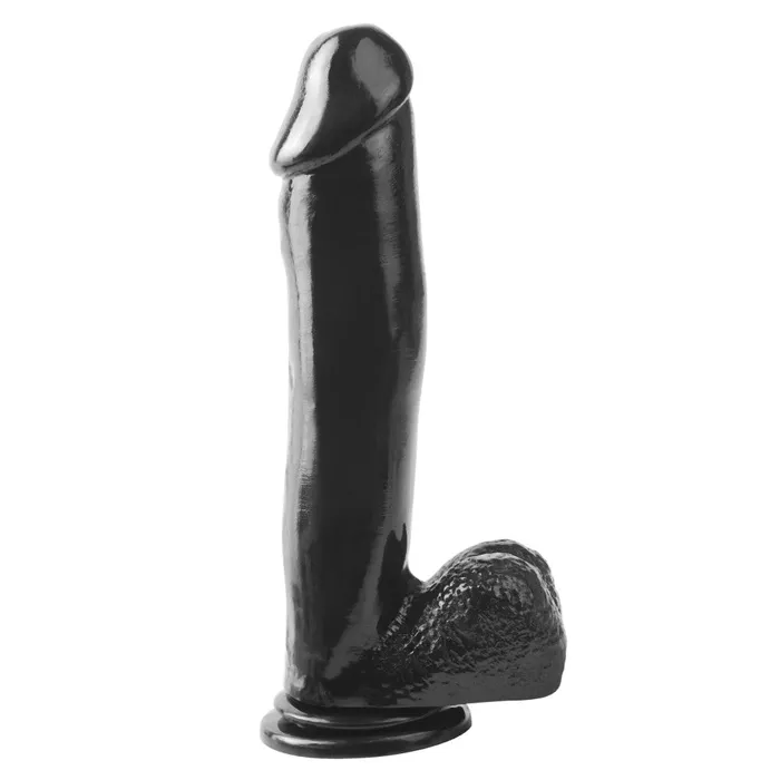 PipeDream Female Sex Toys Basix 12 Black Dong with Suction Cup